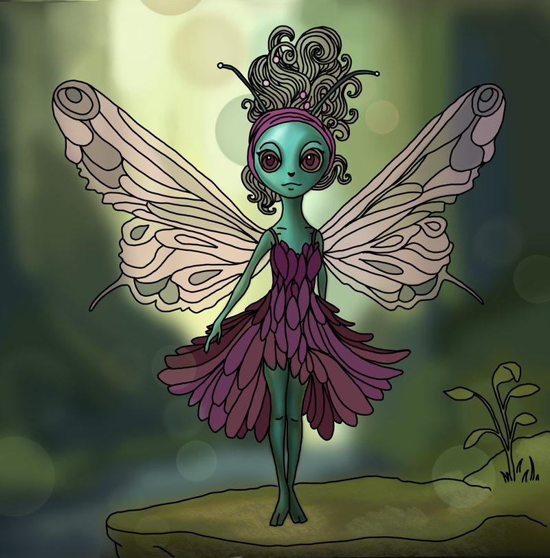 Brittlefly, hand illustrated