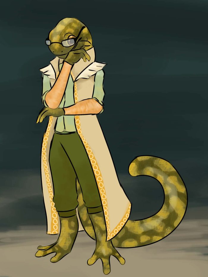 Salamiller, hand illustrated
