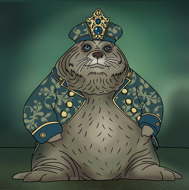 Seallivan, hand illustrated